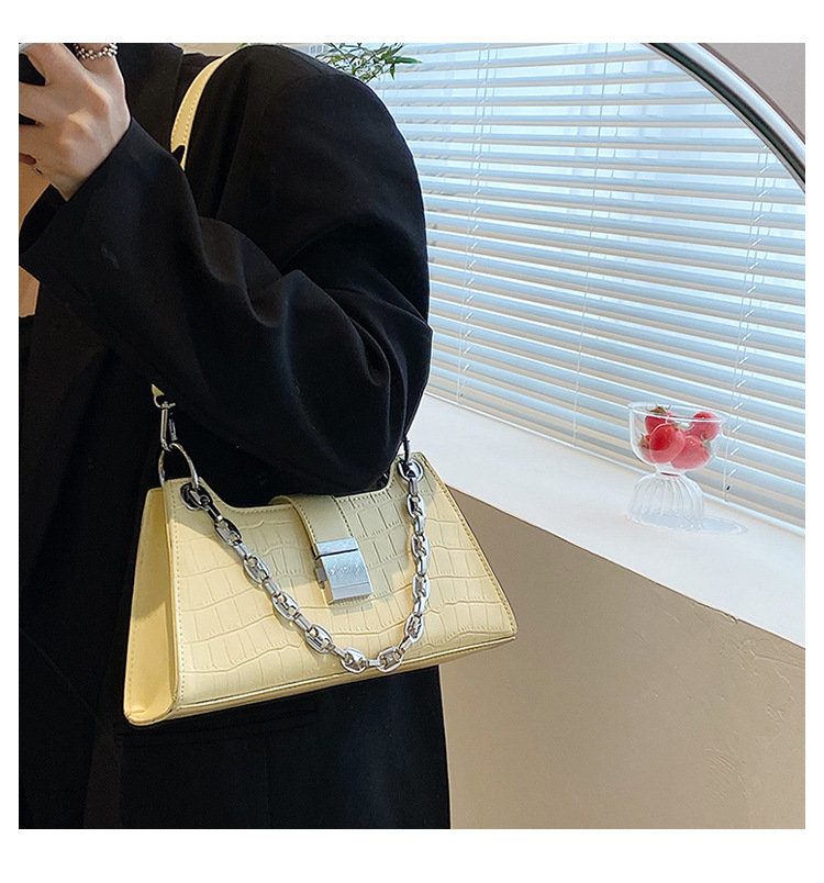 Women's Small All Seasons Pu Leather Solid Color Fashion Chain Square Zipper Underarm Bag display picture 1