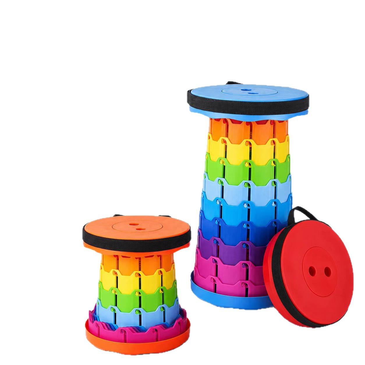 Taburete plegable arco iris taburete ajustable taburete telescópico silla plegable de campamento al aire libre taburete de pesca al aire libre simple taburete de caballo pequeño image 6