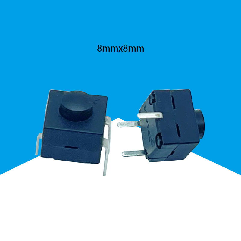 厂家8.3*8.3轻触按钮开关三脚插件手电筒按键开关两开一关