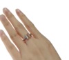 Golden one size platinum wedding ring for beloved, pink gold