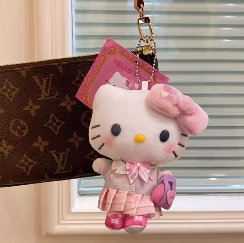 Плюшевый брелок (Sanrio) Hello Kitty, плюшевая кукла-талисман, размеры 10–16 см