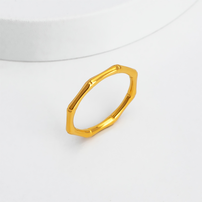 Simple Style Classic Style Commute Geometric Titanium Steel Plating Rings display picture 4