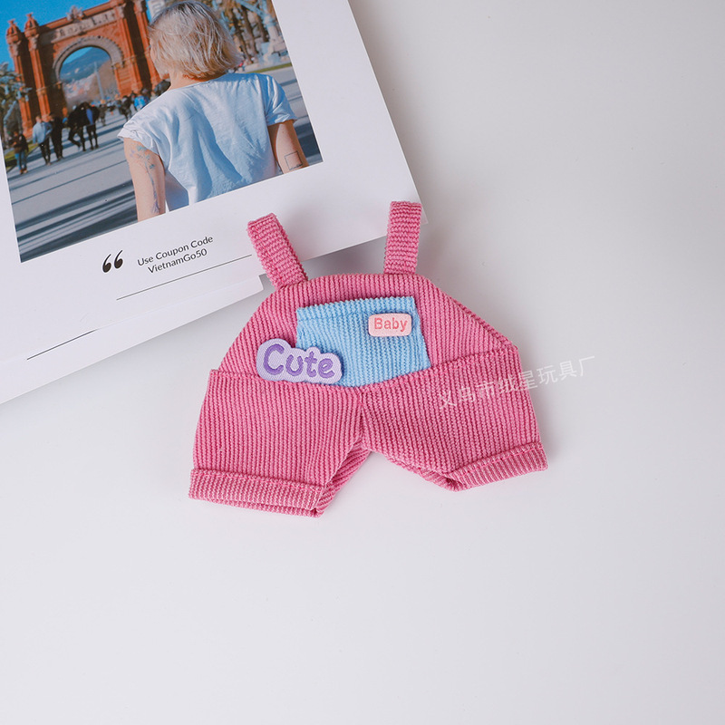 现货娃衣一二三代盲盒labubu衣服蒙奇奇凯蒂猫咪娃娃衣卡通背带裤|undefined