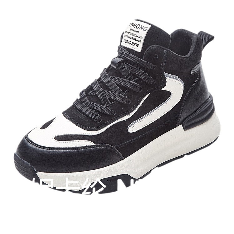 Otoño y invierno nuevos zapatos de alto nivel para mujeres de color combinado con cordones de terciopelo casuales en la moda Kanika Kanekalon