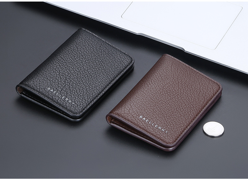 Men's Solid Color Pu Leather Open Card Holders display picture 1