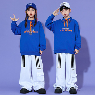 Boys' Street Dance suit Children's Loose Korean Cotton Sweat Girls' Hip-Hop Jazz Coat Children's Street Dance Fashion Coat