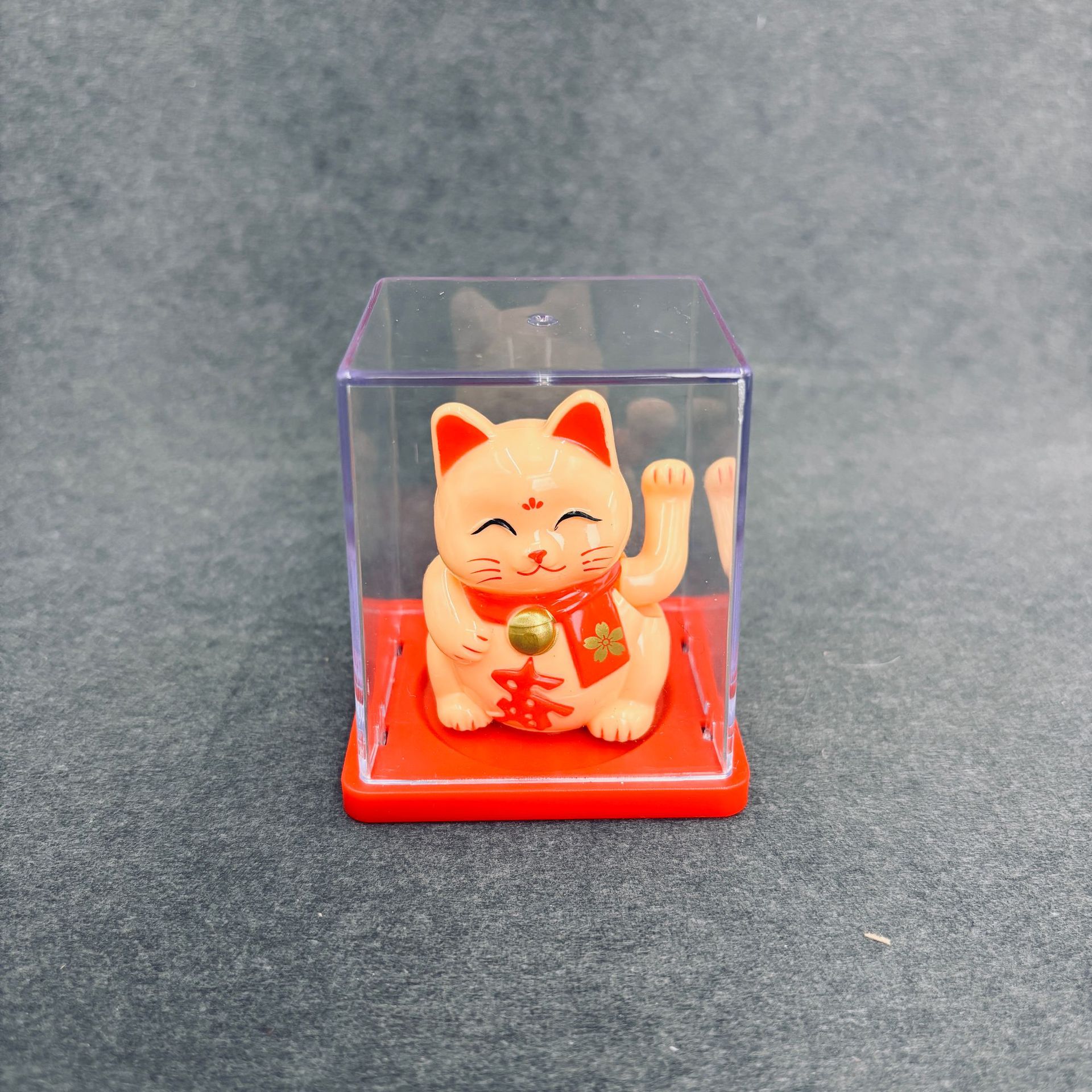 Gato de la suerte solar pequeño gato de la mano de la energía de la luz gato mini gato interior del coche regalo de la oficina decoración de apertura