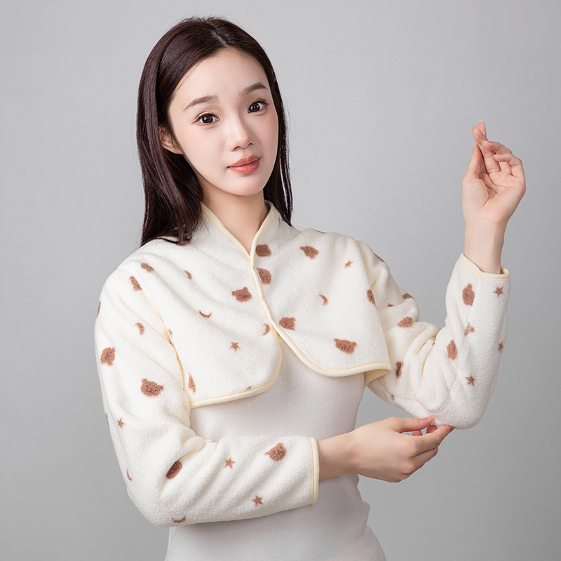 月子坎肩保暖中老年肩周防寒产妇坐月子披肩护肩颈椎孕妇长袖外套|undefined