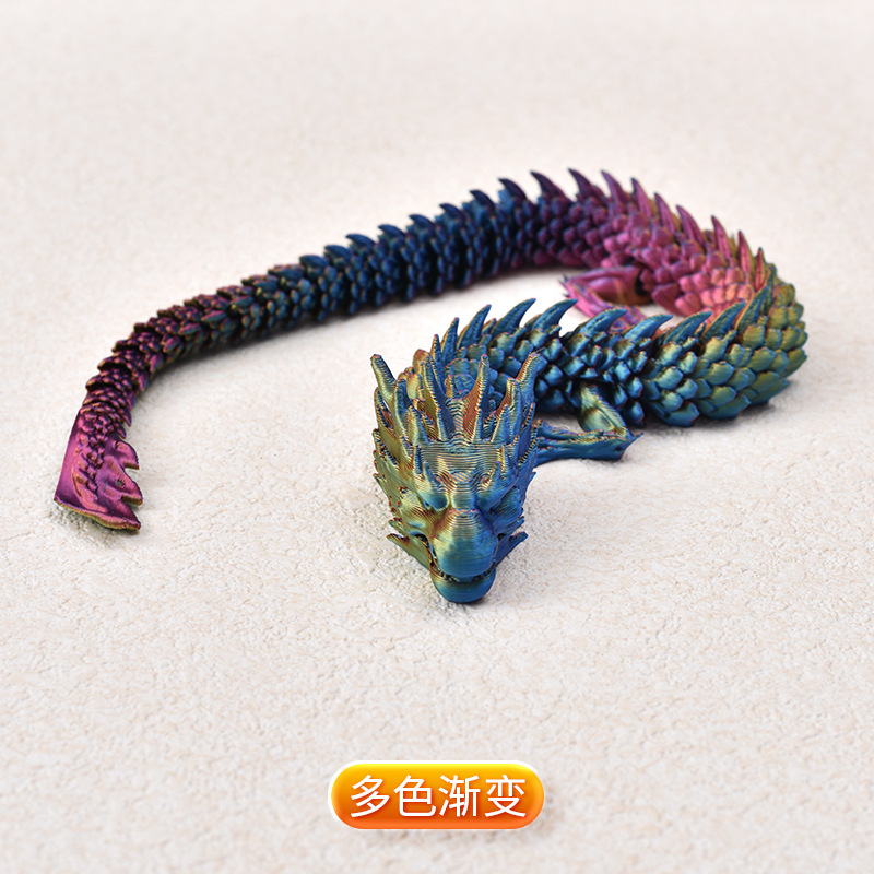 Ventas transfronterizas de juguetes impresos en 3D, adornos de dragón, animación de animales, moda de juego