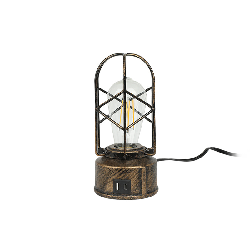 跨境亚马逊eBay专供 美式复古工业风铁艺调光开关线水管台灯