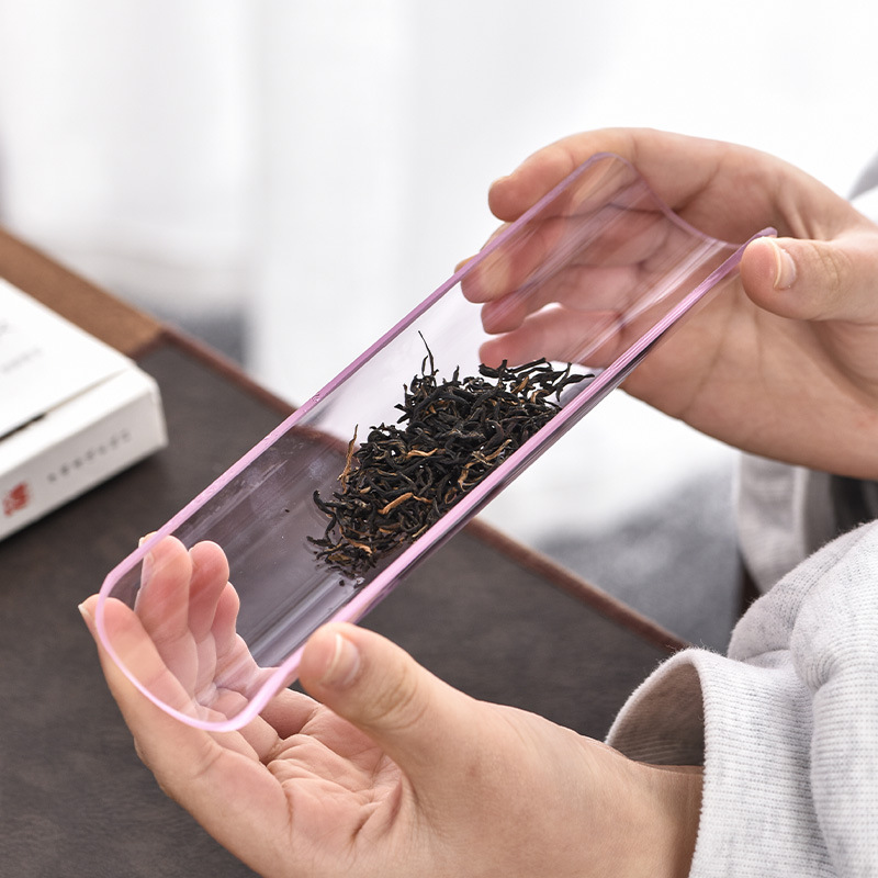Té de cristal ceremonia flor de cerezo en polvo japonés hecho a mano seis caballeros ceremonia del té Kung Fu juego de té partes cucharadita