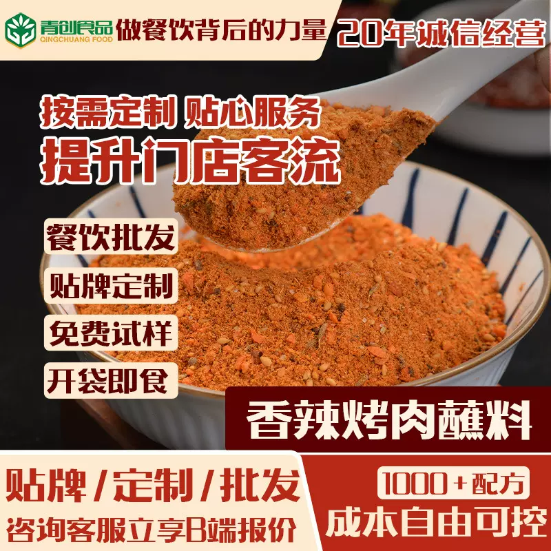香辣烤肉蘸料炸串烧烤香辣孜然炸串撒料摆摊商用餐饮装批發调味料