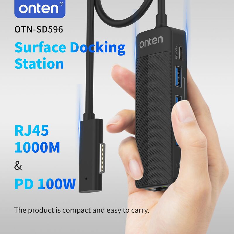 New product compatible with Microsoft Surface, 5-in-1 docking station with PD fast charging, Gigabit network port, and USB 3.0 expansion dock