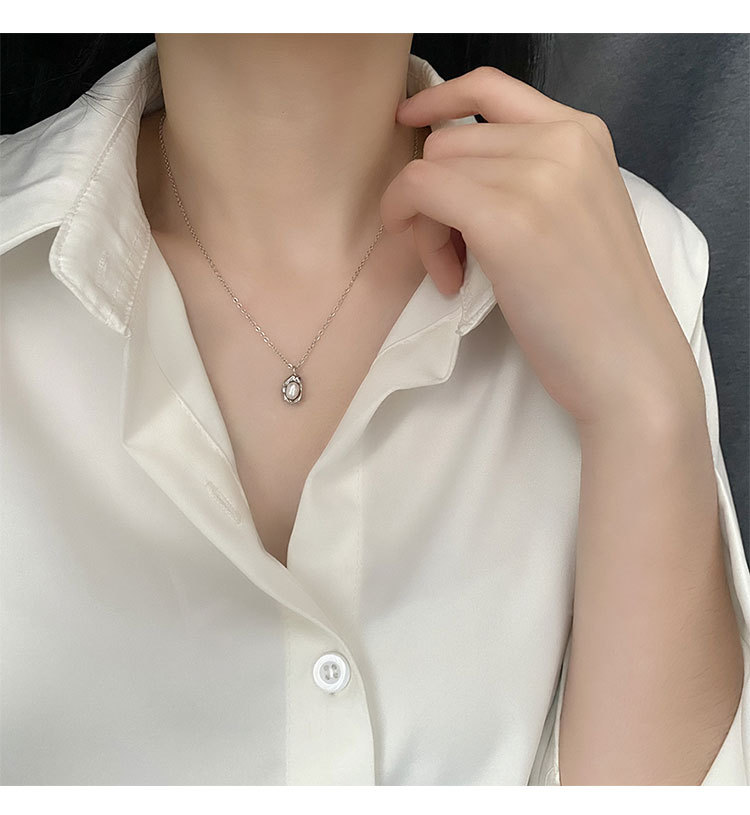 3g Weight PVD Coated Gold Plating Process 18K Real Gold Plated Plating Material Elegant Geometric Titanium Steel Plating Pearl Necklaces