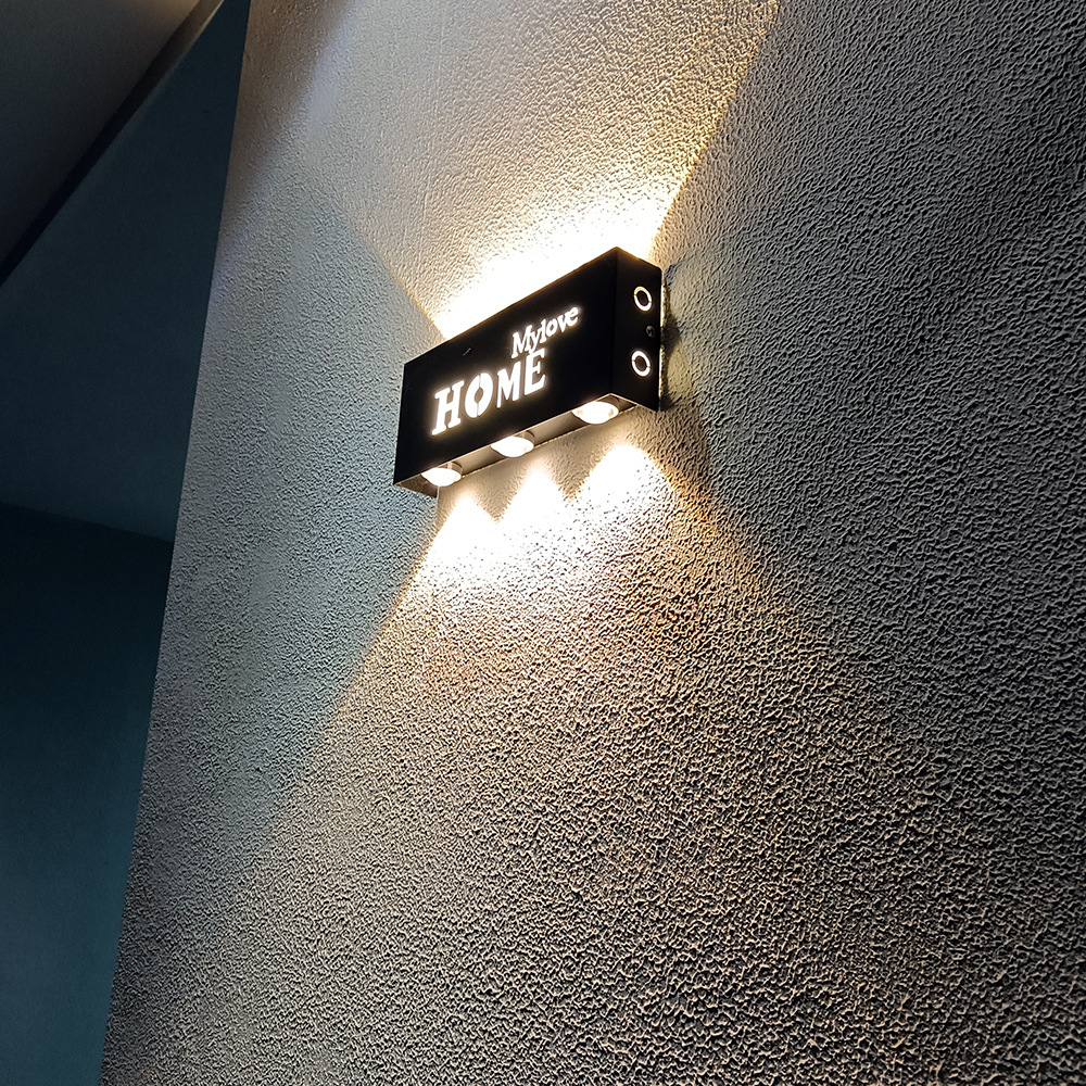 餐馆招牌门牌 铁艺倒影灯牌 发光字牌 牛排火锅创意户外悬挂