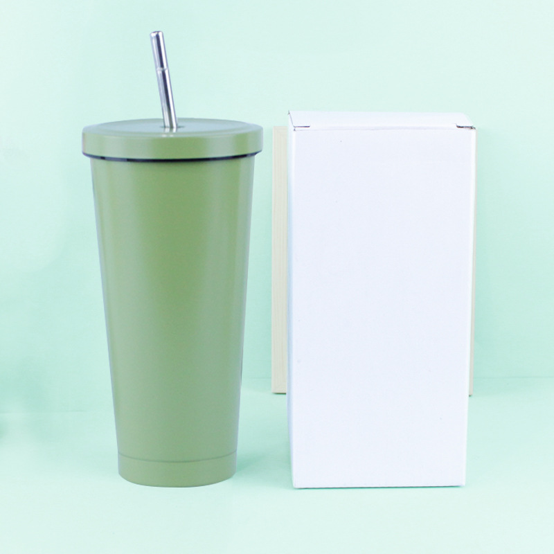 El comercio exterior de acero inoxidable 304 taza de paja transfronteriza de gran capacidad de vacío taza de café portátil taza de vacío del coche regalo