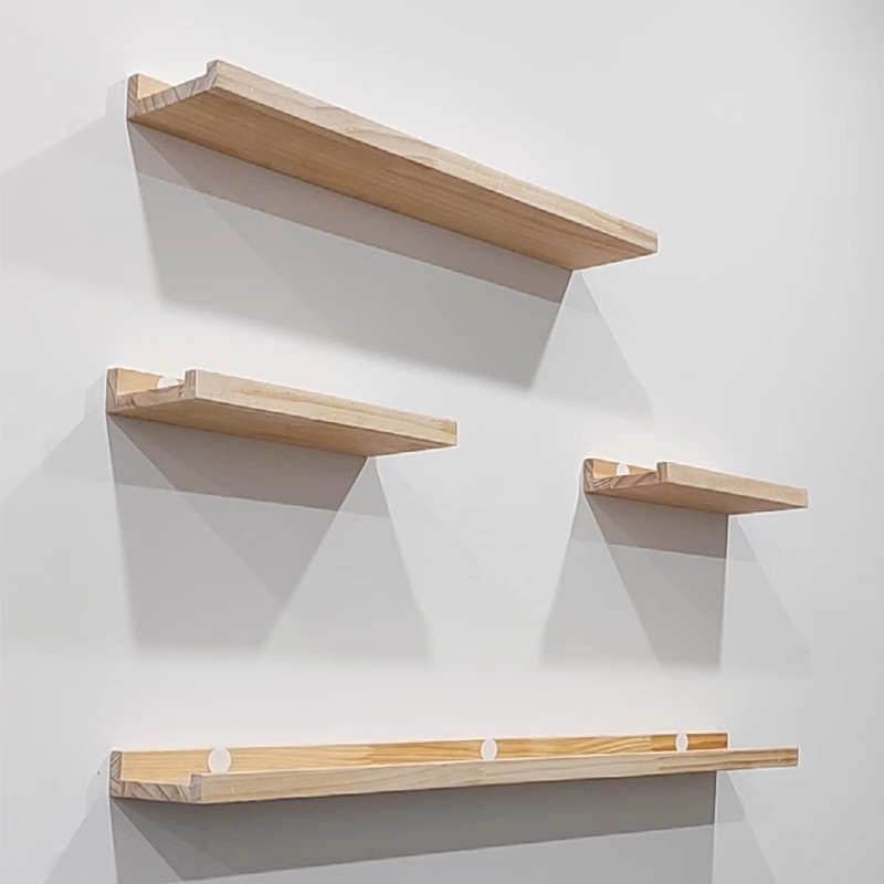 Estante de almacenamiento ultra delgado detrás de la puerta en la pared de madera sólida, espacio muy estrecho para almacenar estante de exhibición de madera de pino, estante libre de pintura