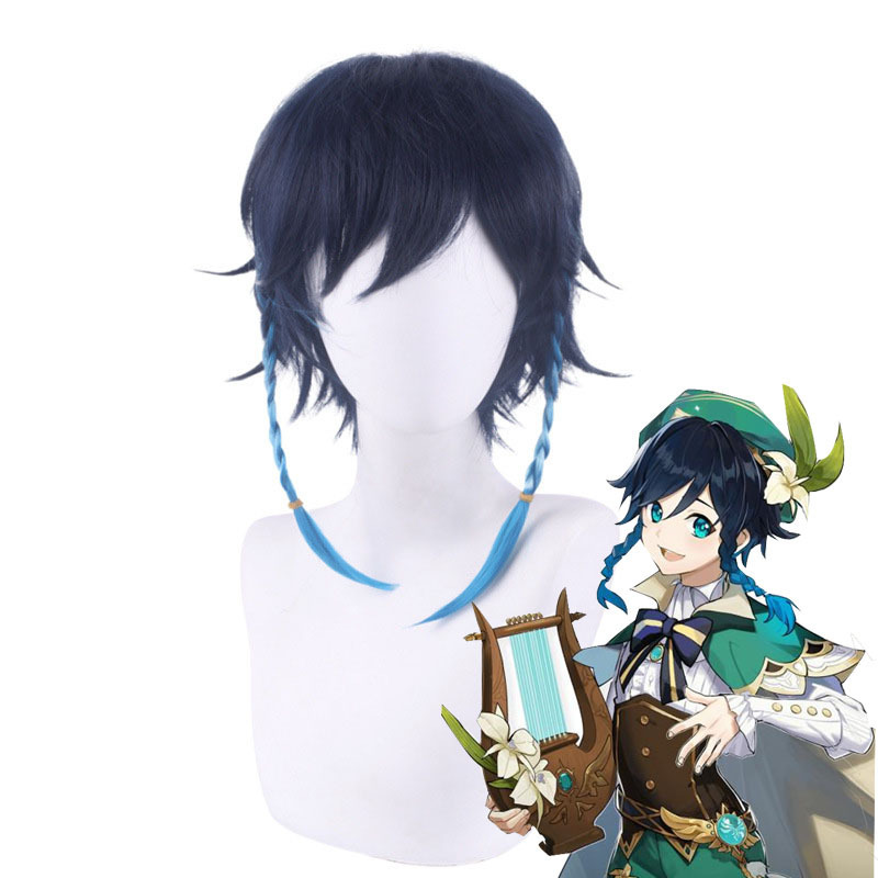 Original God Wig Wendy Braid Gradient cosplay Wig Venti Anime Style Wig Original God Wig Wendy Braid Gradient cosplay Wig Venti Anime Style Wig