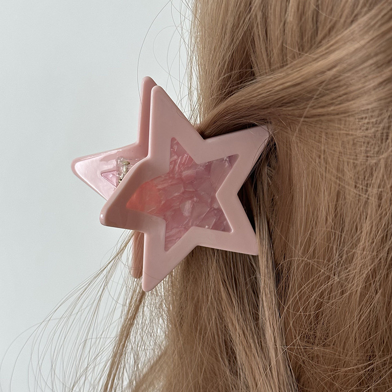 Gouden haarklem met ster design elegante haarclip voor dames_voghion.com