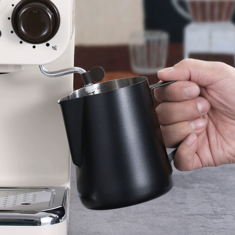 304 кофейная гирлянда из нержавеющей стали внутренняя шкала тефлоновая гирлянда чашка/банка для молока из нержавеющей стали банка для молока антипригарного типа