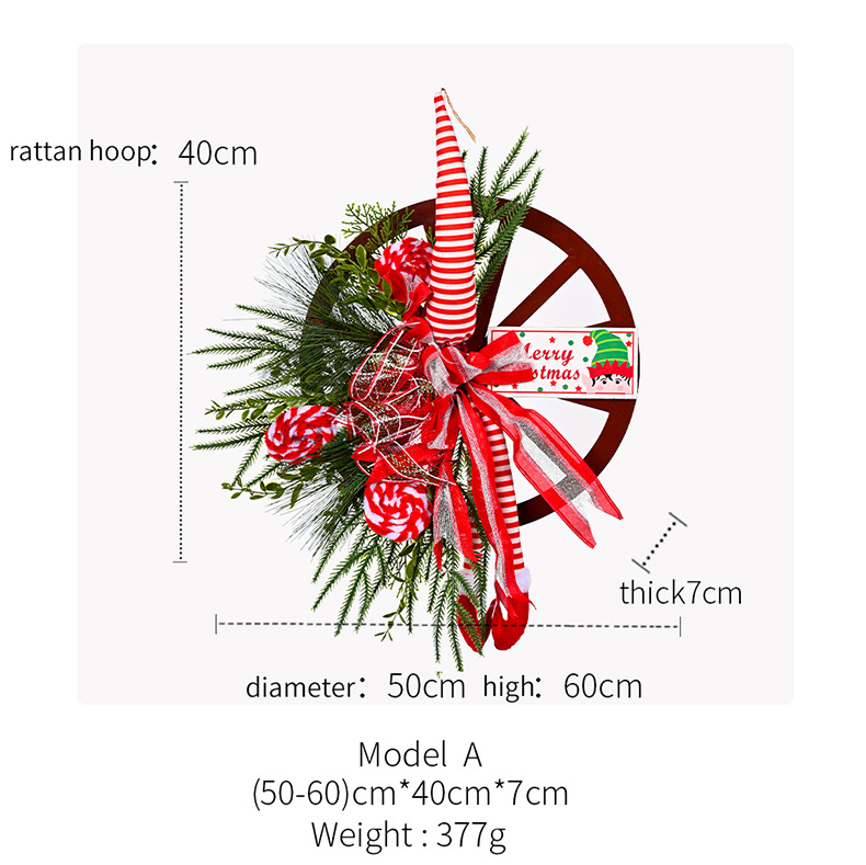 Décorations de Noël Guirlande de roue de Noël Guirlande de pied d'elfe créative Pendentif Décoration de Noël à suspendre_voghion.com