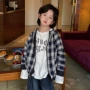 两面穿儿童格子男童外套