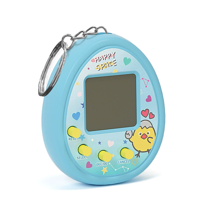 Virtual Pet Keychain Toy, Mini Pixel Game Console, Egg-Shaped 6×5×2 cm, Nostalgia Gift