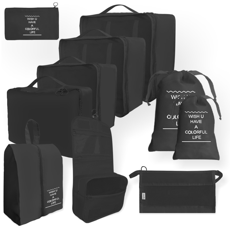 Bolsa de almacenamiento de viaje traje de seis piezas de siete piezas de ocho piezas plegable bolsa de lavado bolsa de almacenamiento de ropa bolsa de viaje con cordón