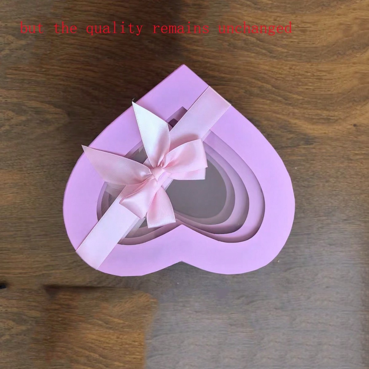 Cuatro piezas de arco en forma de corazón caja de regalo caja de PVC caja de embalaje creativa caja de regalo de lápiz labial encantadora caja de regalo de cumpleaños