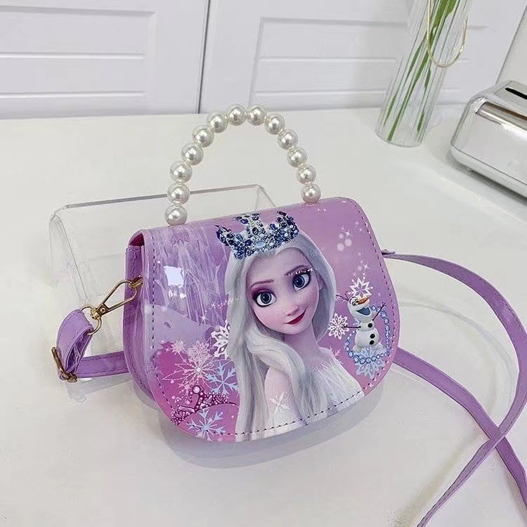 Bolso para niños Ice and Snow Princess Bolso para niñas Mochila coreana Princesa Aisha lindo bolso de mensajero de un solo hombro