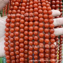 仿珊瑚散珠 珊瑚红圆珠仿南红散珠手串配饰diy手链半成品饰品配件