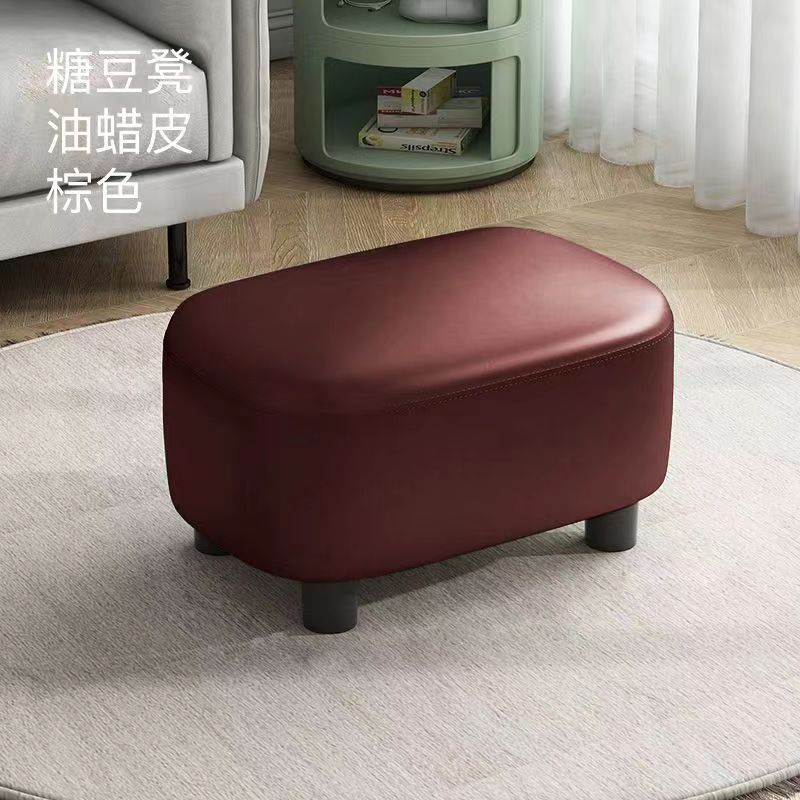 スツール、家庭用ベンチ、ジェリービーンズ、リビングルーム、コーヒーテーブル、ソファ、靴交換用フットレスト、軽い高級感、シンプルな子供用玄関クリエイティブロースツール|undefined