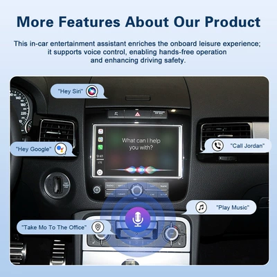 compatible with Volkswagen Touareg/MIB: Simsiz CarPlay və Android Auto