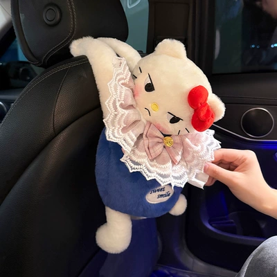 Car tissue box/set | Cars - blue-angry-kt-cat-tissue-box-with-bowknot-scarf-design