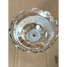 120mm水晶灯碟草帽碗碟透明琥珀玻璃碟水晶灯装饰灯罩配件散件