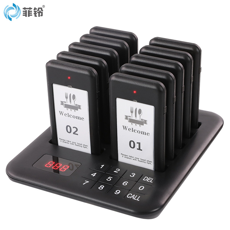 Dispositivo de llamada de recogida de comidas inalámbrico, tienda de té con leche de catering, teléfono de llamada de recogida de comidas, sistema de llamada de buscapersonas de espera comercial