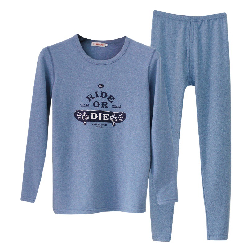 Ropa de otoño pantalones largos ropa interior térmica cuello redondo de los hombres estudiantes de secundaria adolescentes Shu terciopelo que basa el suéter Ventas de Fábrica