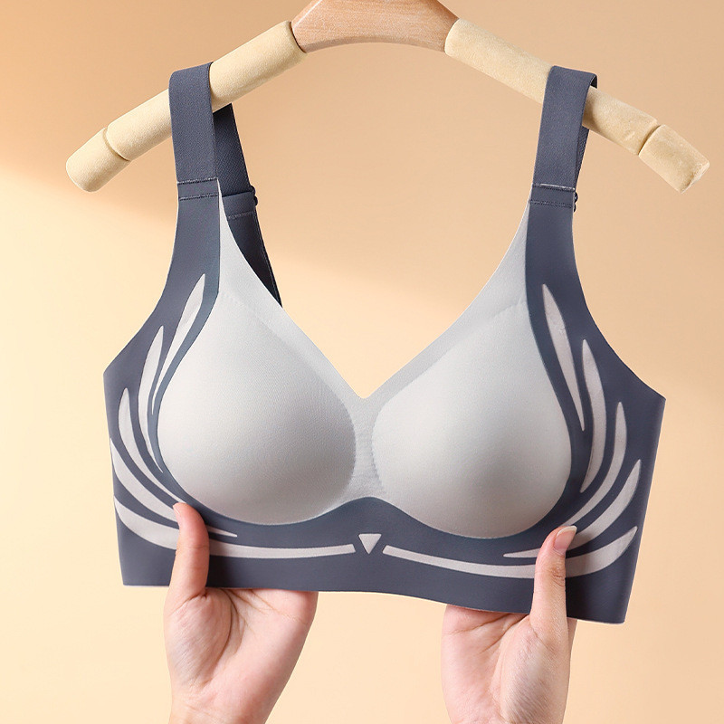 [Strong Anti-sagging] Adjustable Non-trace Underwear Women's Litching Upper Bracket Gathering Fixed Cup Bra