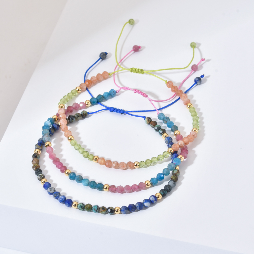 1 Piece Quantity Bohemian Color Block Stone Wholesale Beaded Bracelets