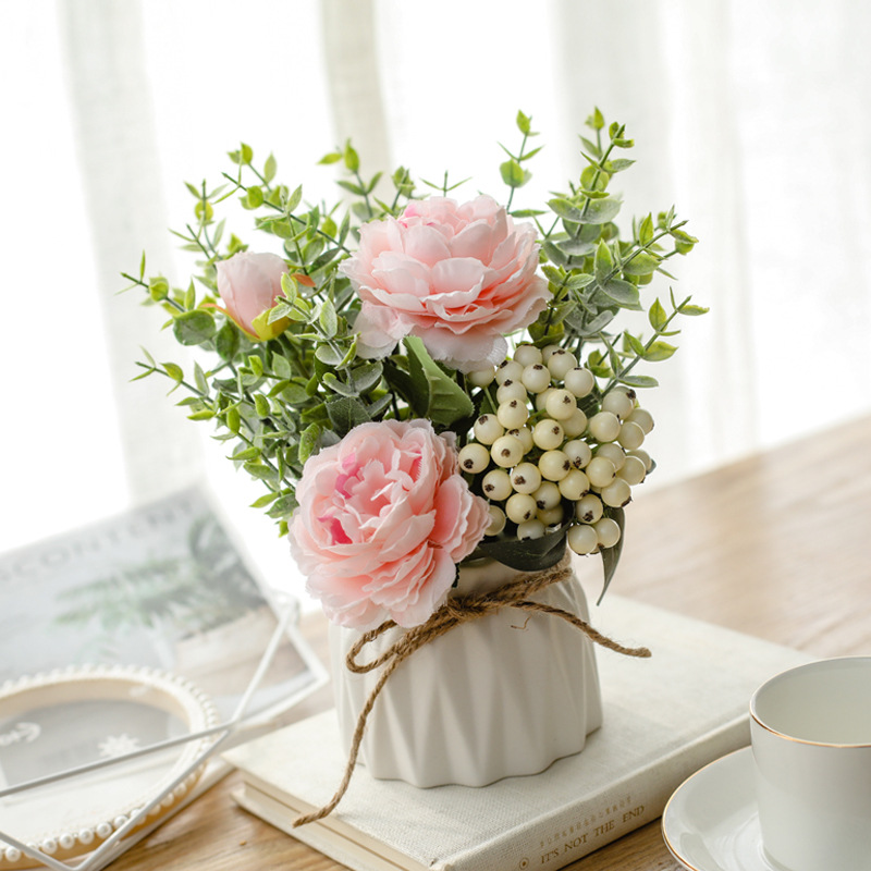 Flores, plantas, flores, flores en maceta, decoración interior, escritorio de sala de estar, flores falsas, flores secas, ramo de flores image 8