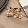 Metal crab pin, fashionable hairgrip, hair accessory, Korean style, 8cm, simple and elegant design