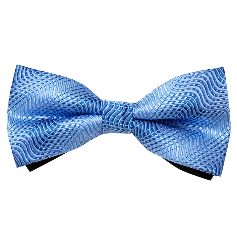 Cravatta formale da uomo con fiocco in seta poliestere con nuovo motivo_voghion.com