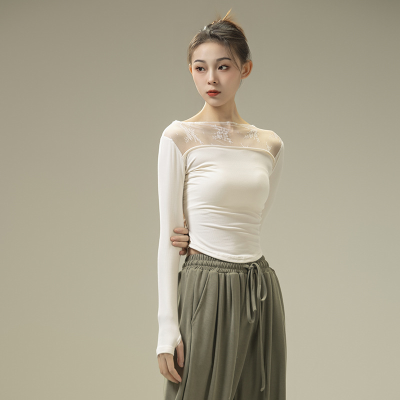 Modern Dance Practice Clothes 2024 New Dance Clothes Classical Dance Basic Training Clothes Loose Tops Yoga Chinese Dance Art Test