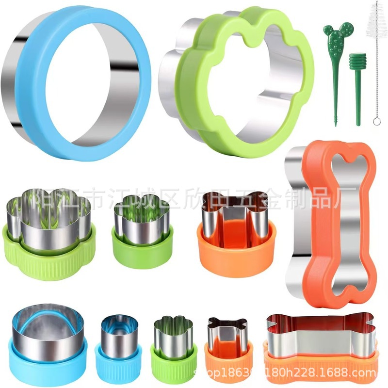 Amazon Bone Cookie Mold Set de acero inoxidable Cartoon Sandwich Molde de herramientas de horneado Factory Wholesale