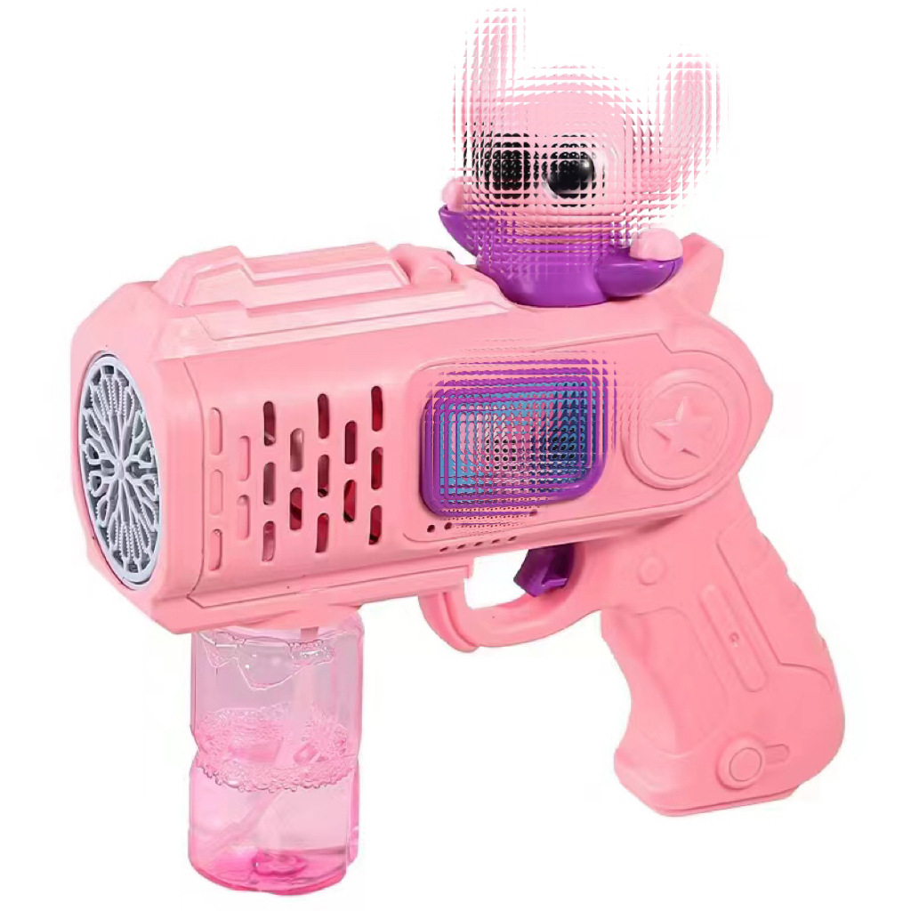 Nueva máquina de soplado de burbujas transfronteriza, rojo automático, pistola de mano para niños, juguetes automáticos para niños y niñas