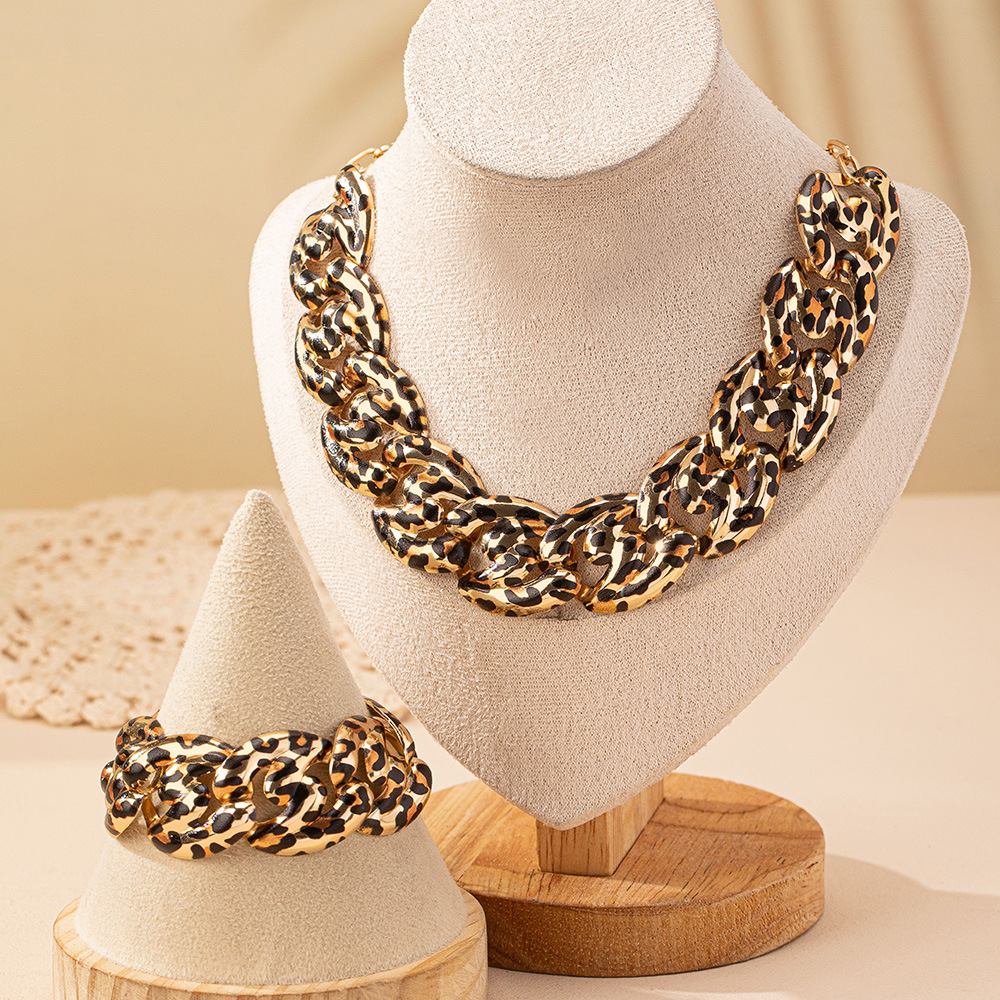 Alloy Material Vintage Style Leopard Alloy Plating Women's Jewelry Set
