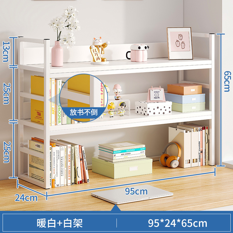 Estantería de escritorio estante de almacenamiento Mesa estante de almacenamiento en el hogar escritorio del estudiante pequeño estante de múltiples capas simple estante del gabinete
