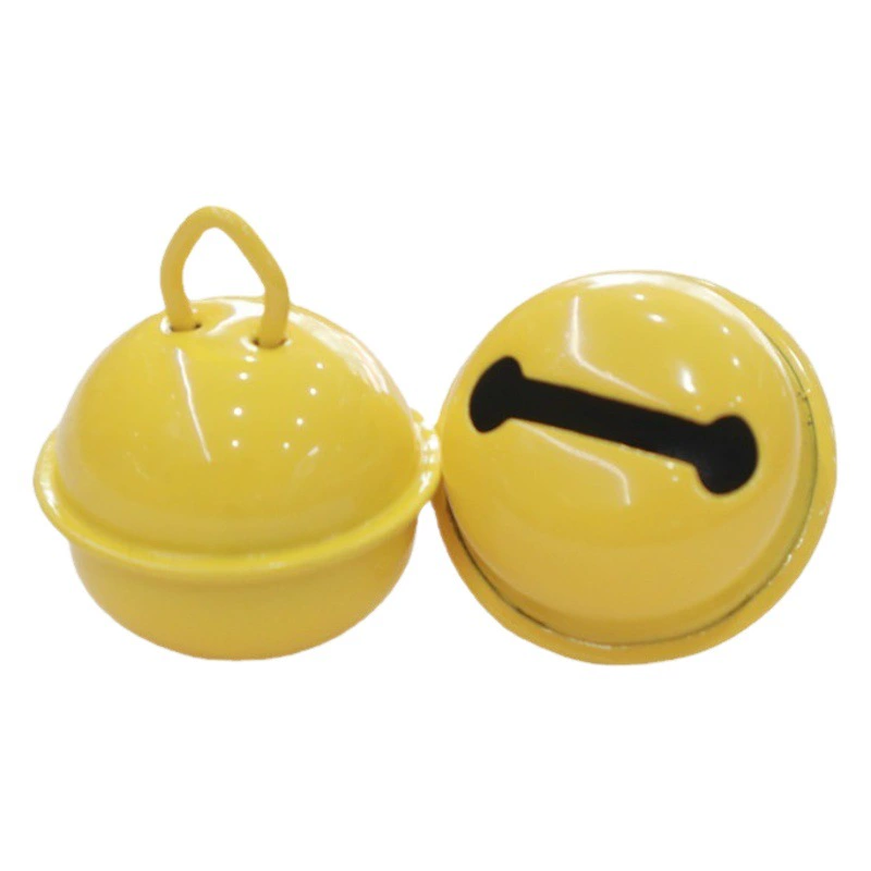 Краска карамельный цвет 22 мм цвет домашнее животное маленький круглый колокольчик DIY брелок Аксессуары Рождественский металлический подвесной колокольчик