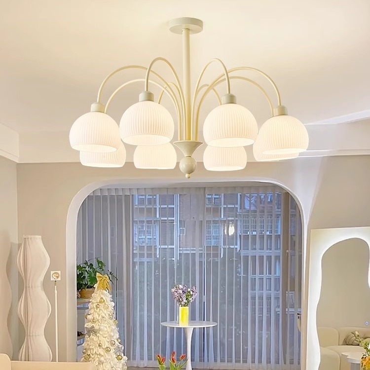 Lámpara de araña de estilo francés para sala de estar, moderna, sencilla, de internet, para dormitorio, creativa, pequeña, fresca, para restaurante