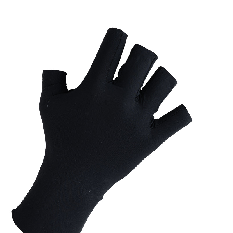 Guantes de medio dedo de verano de hielo transpirables para montar al aire libre anti-UV para hombres y mujeres guantes fríos delgados